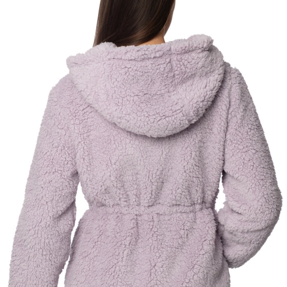 Sherpa Hooded Jacket in Lavender - Picture 5 of 10